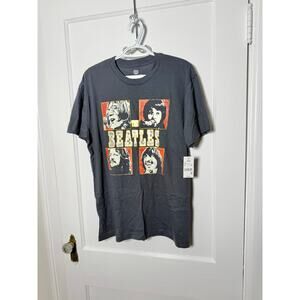 The Beatles Crewneck Graphic Short Sleeve Dark Gray Band T-shirt Size XS/S NEW
